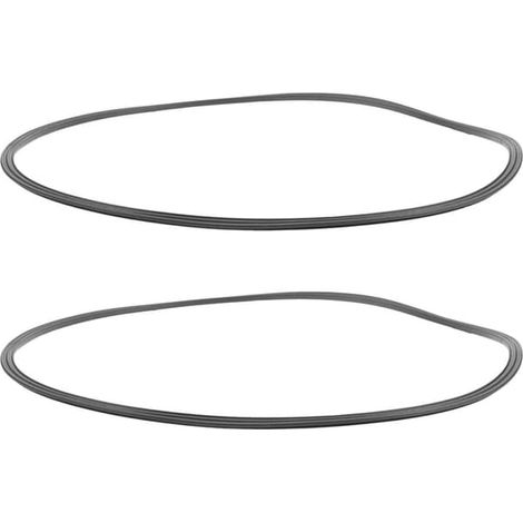 LYERCW - Lot de 2 anneaux de protection antidérapants ronds pour repose-pieds de tabouret de bar, faciles à installer et insonorisants (noirs). (1/5)