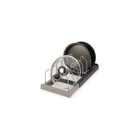 Porte-casseroles, Porte-casseroles Support en Rangement Cuisine avec 7 Compartiments Réglables Parfaite pour Les Ustensiles de Cuisines Poêles, Casseroles, Couvercles