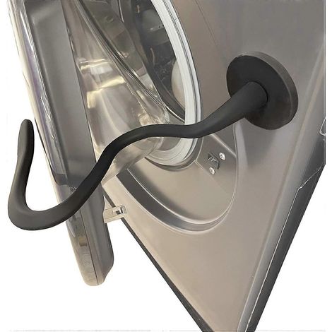 Support magnétique pour porte de machine à laver, maintient la porte ouverte, support flexible compatible avec la plupart des machines à laver (noir)-AquaForge (1/5)
