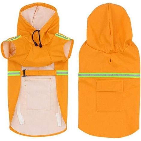 Orange-M -vêtements imperméables pour chiens, manteau de pluie lumineux pour petits chiens, Chihuahua, produits pour animaux de comp (1/4)