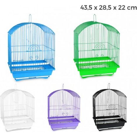 Trade Shop - Gabbia Per Uccelli 43.5 X 28.5 X 22 Cm Di Piccole Dimensioni Mangiatoie Incluse - (1/5)