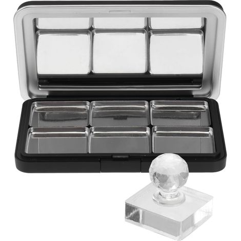 Black Magnetic Makeup Box with 6 Compartments, Odor-Free Multi-Grid Storage, Elegant and Practical Travel Design (1/5)