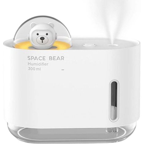Luftbefeuchter und Luftreiniger in einem – 300 ml Cool Mist Luftbefeuchter für Pflanzen und Babys, superleise, einfach zu bedienen und zu reinigen, weiß (1/4)