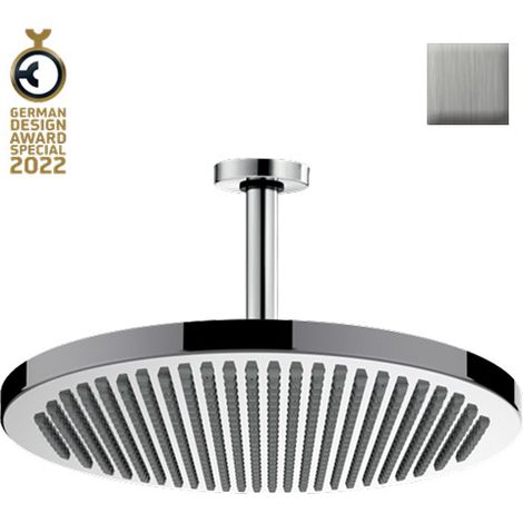 Ensemble pomme de tête douche 280mm bras vertical nickel brossé Apice - Bossini H31430D094