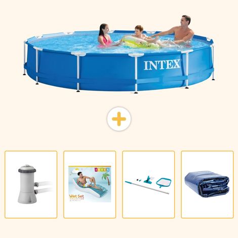 Intex Piscine Tubulaire Ronde - 366x76 cm - 5-pièces  S270 (1/5)