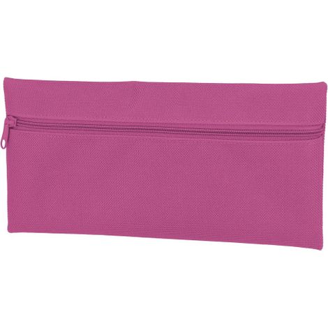 Estuche con cremallera frontal FLOWER Rosa magenta