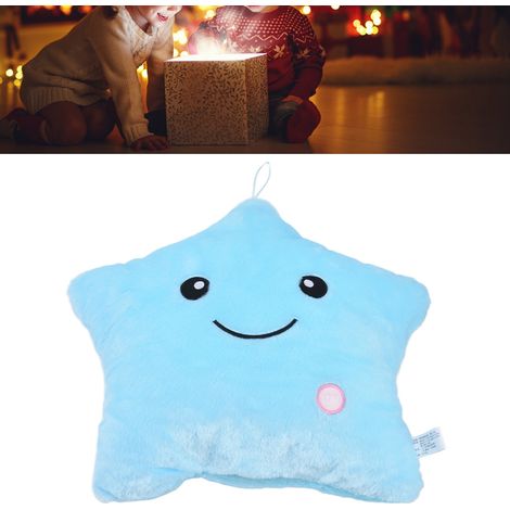 Oreiller lumineux en forme d'étoile, peluche douce brillante pour décoration fête ou quotidienne (1/5)