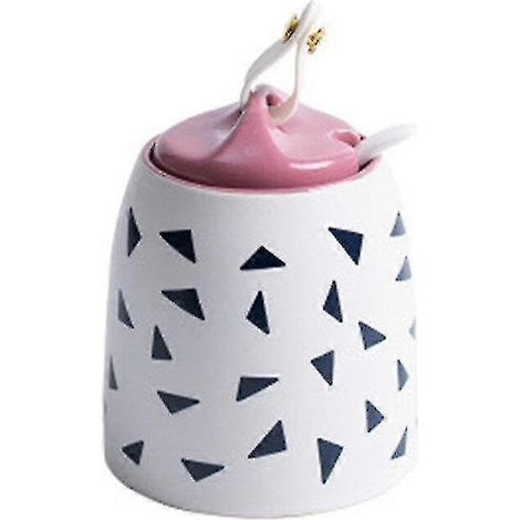 Pots à épices en céramique avec cuillère, support nordique, bols à épices, rangement pour cornichons, récipient à épices (1/4)