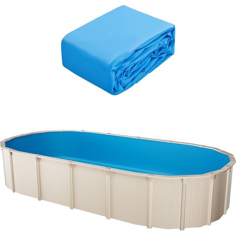 Ducha ovalada para piscina de 12x24 pies, revestimiento elevado de 48-54 pulgadas, vinilo de 0,4 mm, 500x300x120 cm, 500x300x120 cm-0,4 mm (1/2)