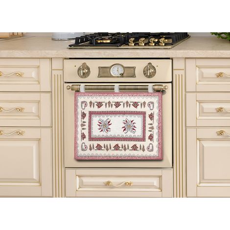 Copriforno Cucina Universale Cinigliato Copertura Decorazione Forno Dis. Monte Bianco