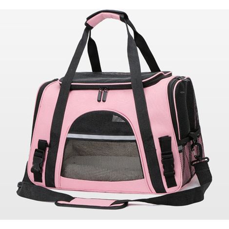 Sac de voyage pour chien et chat avec bretelles et tapis doux taille quarante trois sur vingt huit sur vingt cinq centimètres