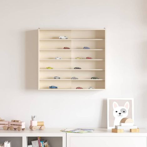 Holz-Sammelvitrine mit Regal Braun 60 x 8,5 x 54 cm Sperrholz vidaXL (1/5)