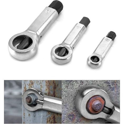 Ensemble de casse-écrous, outil pour retirer les écrous endommagés, 9-12 mm/12-16 mm/16-22 mm (3 pièces) (1/4)
