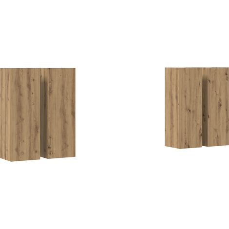 TV Cabinet 4 pcs Artisan oak 30.5 x 30 x 90 cm Particle board vidaXL (1/5)