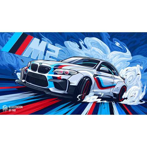 Papier peint panoramique Auto / Voiture - 130 cm x 73 cm (1/2)