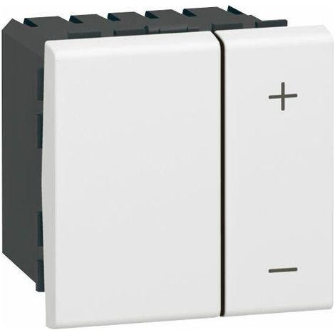 Legrand – Variateur de lumière programmable 2 modules sans neutre 2 fils 600W blanc – Mode de pose électricité – Pour installations électriques spécifiques