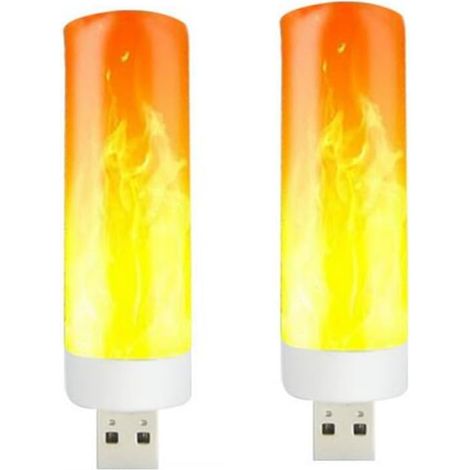 Lot de 10 ampoules LED USB effet flamme  5 W lumens  Ampoules à effet flamme  Ampoule à effet feu  Ampoule LED effet flamme