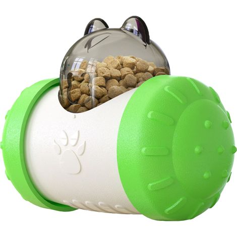 Interaktiver Leckerli-Spender mit langsamer Futterzufuhr, Spielzeug für Hunde und Katzen (grün) (1/5)