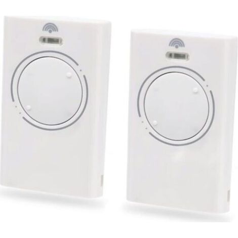 Deux télécommandes de porte de garage 868 MHz, compatibles avec la série XT4, blanches, 2 canaux (1/4)