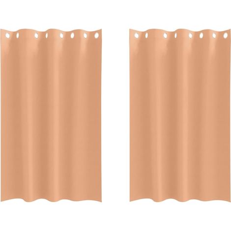 Maison Exclusive - Tende Blackout con Anelli 2 pcs Marrone Chiaro 175 x 140 cm