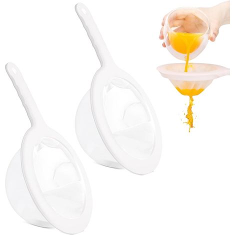 Passoire en plastique à mailles fines 2 parties avec poignée pour le thé la farine et jus. (1/5)
