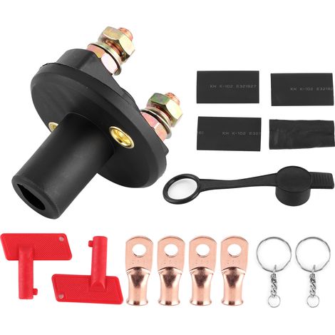 Coupe-circuit de batterie avec dispositif de protection anti-fuite, adapté aux voitures, camions, SUV et camping-cars. (1/5)