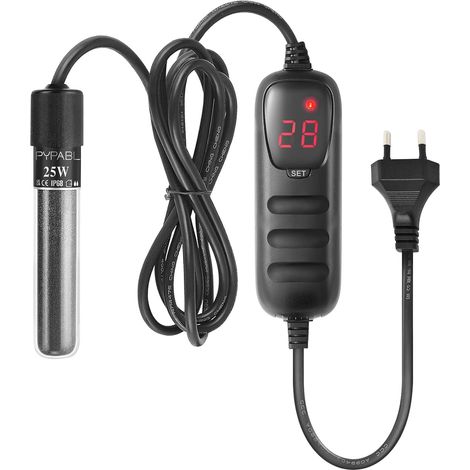 Chauffage Submersible pour Aquarium, 25W 50W 100W 300W Mini Chauffage d'Aquarium avec Régulateur de Température Externe, pour Chauffage d'Aquarium de Poissons et de Tortues 3-300L (1/5)