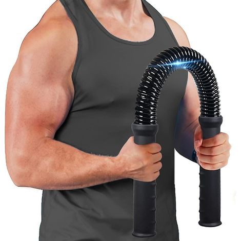 Barre de fitness réglable 30 à 55 kg, haltère polyvalent noir pour musculation et entraînement à la maison (1/4)