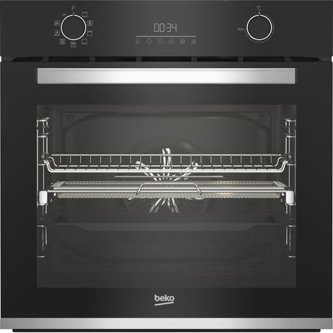 Beko b300 Forno Multifunzione BBIMA13302BMPE Pirolitico con AirFry, , 9 Funzioni, A+, Cristallo Nero e Inox (1/5)