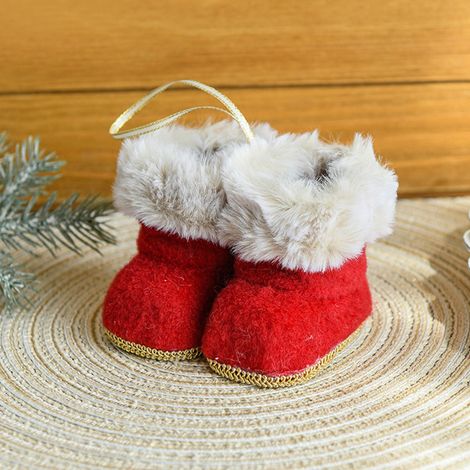 Chausson De Noël En Tissu - Décoration Festive Pour Arbre De Noël Et Intérieur - Lot De 1 Pièce (1/4)