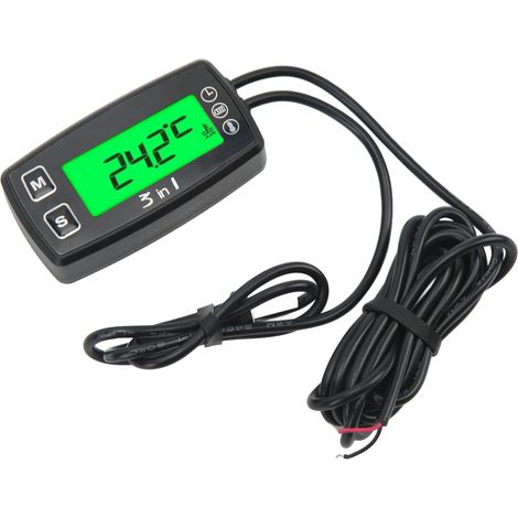 3-in-1 Motorrad-Tachometer, Uhr, Voltmeter, Thermometer, IP67 wasserdicht für Quad und ATV (1/5)