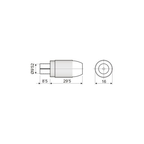 Conector de antena coaxial Hembra Negro Electro DH 10.534/N 8430552010257 (1/2)