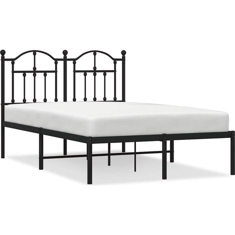 Maison Exclusive - Cadre de lit métal sans matelas avec tête de lit noir 120x190cm