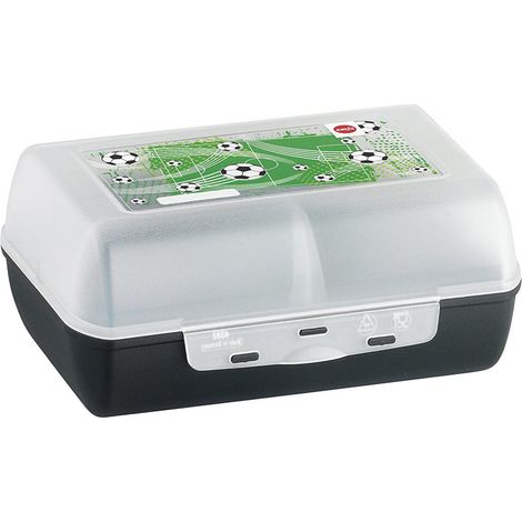 Brotdose Variablo Soccer mit Trennwand 16x11x7cm (1/3)