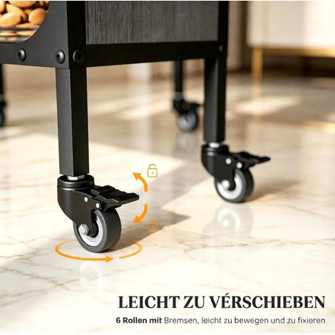 Mesa de comedor extensible 130x80x74 cm de madera gris, ahorro de espacio - MEUBLIV (1/5)