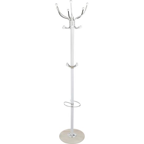 HAKU Möbel appendiabiti, marmo, cromo-bianco, Ø 38 x H 176 cm