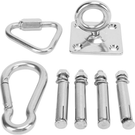 Kit de suspension de hamac de plafond en acier inoxydable, capacité de charge de 250 kg, ensemble de supports pour balançoire pour l'entraînement au yoga (1/5)