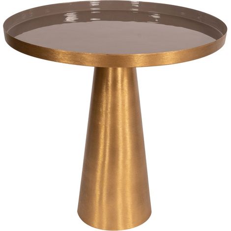 Tavolino Morrison in ferro grigio e oro (1/3)