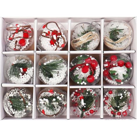 New box of decorations of Christmas transparent in plastic without couture for animals of company (1/5)