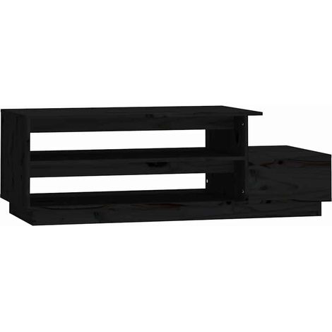Maison Exclusive - Mesa de centro madera maciza de pino negro 120 (1/5)