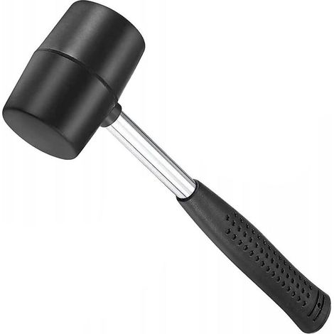 Maillet en Caoutchouc Sans Rebond 25 cm - Marteau de Pavage avec Poignée Antidérapante - Maillet pour Carrelage, Pavés, Menuiserie et Tôlerie (1/4)