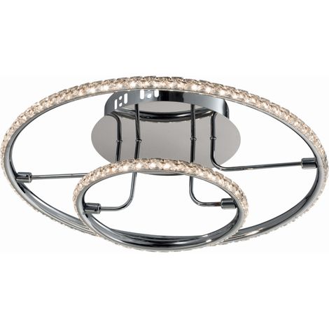 Plafoniera LED Candellux Adel 40cm 36W cromo cristallo