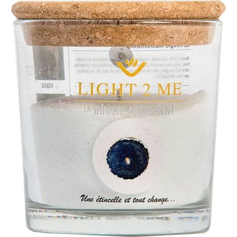 Bougie en poudre 250 grs la bougie autrement bleu pailleté (1/2)