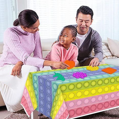 nappe De Fte Jetable En Plastique Arc-en-ciel Pastel 180108 Cm Impermable Nuages Arc-en-ciel Dcorations De Table Pour Filles Sur Le Thme De La Li (1/4)