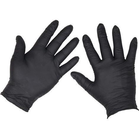 Sealey SSP60XL Extra Thick Powder-Free Disposable Nitrile Gloves, X-Large - Pack of 100