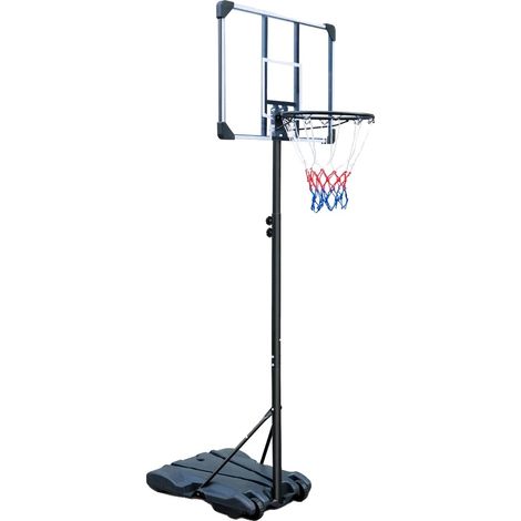 Panier de basketball, design portable, hauteur réglable, Noir (1/2)