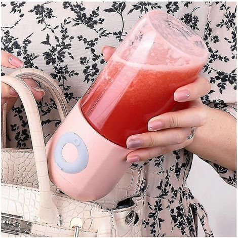 Blender portable 500 ml, mini-extracteur de jus à 6 lames, blender électrique USB pour fruits et légumes (1/5)