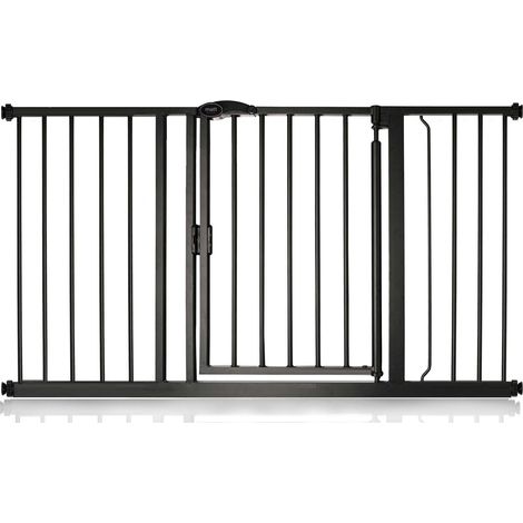 Bettacare Auto Close Stair Gate, 132.6cm - 139.6cm, Matt Black, Pressure Fit Safety Gate, Baby Gate