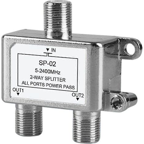 Répartiteur de câble coaxial compatible avec les systèmes d'antennes 5-2400 MHz (1/4)