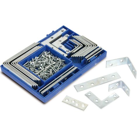 Assortiment MASTERPROOF Équerres et plaques de connexion, 180 pièces